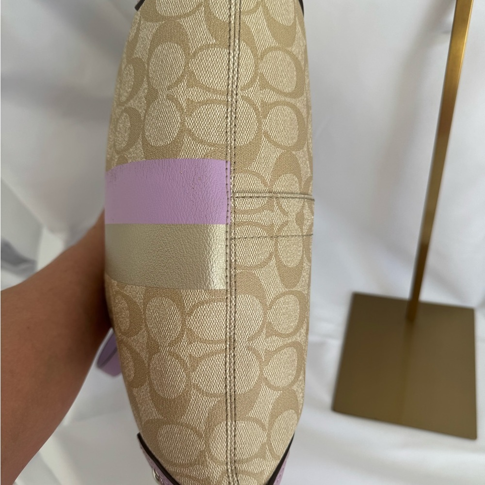 Authentic Coach Chelsea Signature canvas Hobo shoulder Two Way Bag - Picture 12 of 17